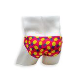 HAC Swim Mens Swimsuit 2 Inch Side Swim Brief in Pineapple Print for Swimming Aesthetic Bodybuilding Posing or Mens Pole Dance