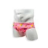 Mens Swimsuit Basic Swim Brief in Pool Party Print for Swimming Aesthetic Bodybuilding Posing or Mens Pole Dance