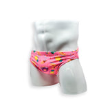 Mens Swimsuit 2 Inch Side Swim Brief in Pool Party Print for Swimming Aesthetic Bodybuilding Posing or Mens Pole Dance