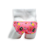 Mens Swimsuit 2 Inch Side Swim Brief in Pool Party Print for Swimming Aesthetic Bodybuilding Posing or Mens Pole Dance