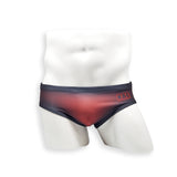Mens Swimsuit Basic Swim Brief in Red Ballistic Print for Swimming Aesthetic Bodybuilding Posing or Mens Pole Dance