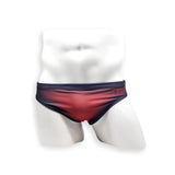 Mens Swimsuit 2 Inch Side Swim Brief in Red Ballistic Print for Swimming Aesthetic Bodybuilding Posing or Mens Pole Dance