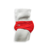 Mens Swimsuit Vintage Cut Swim Brief in Red for Swimming Aesthetic Bodybuilding Posing or Mens Pole Dance