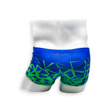Mens Swimsuit Box Cut Swim Trunk in Shatter Print for Swimming Aesthetic Bodybuilding Posing or Mens Pole Dance