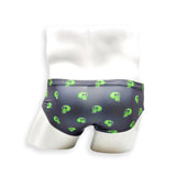 Mens Swimsuit Basic Swim Brief in Skull Print for Swimming Aesthetic Bodybuilding Posing or Mens Pole Dance