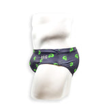 Mens Swimsuit Basic Swim Brief in Skull Print for Swimming Aesthetic Bodybuilding Posing or Mens Pole Dance
