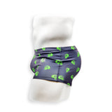Mens Swimsuit Box Cut Swim Trunk in Skull Print for Swimming Aesthetic Bodybuilding Posing or Mens Pole Dance