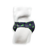 Mens Swimsuit 2 Inch Side Swim Brief in Skull Print for Swimming Aesthetic Bodybuilding Posing or Mens Pole Dance