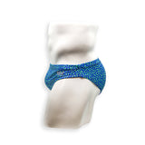 Mens Swimsuit 2 Inch Side Swim Brief in Tahquitz Canyon Blue Print for Swimming Aesthetic Bodybuilding Posing or Mens Pole Dance