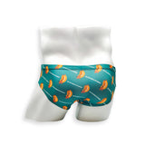 Mens Swimsuit Basic Swim Brief in Weiner Dog Print for Swimming Aesthetic Bodybuilding Posing or Mens Pole Dance