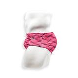 Mens Swimsuit Vintage Cut Swim Brief in Pink Wobbly Wave Print for Swimming Aesthetic Bodybuilding Posing or Mens Pole Dance