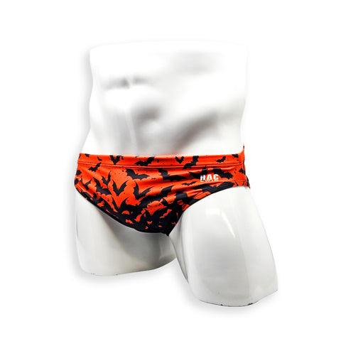 2 Inch Flat Front Swim Brief - Bat Boy