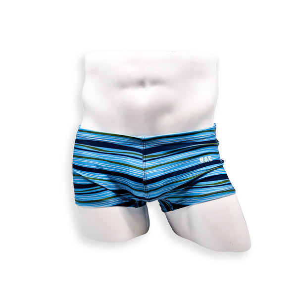 HAC Swim Tidal Stripe Box Cut Swim Trunk — front