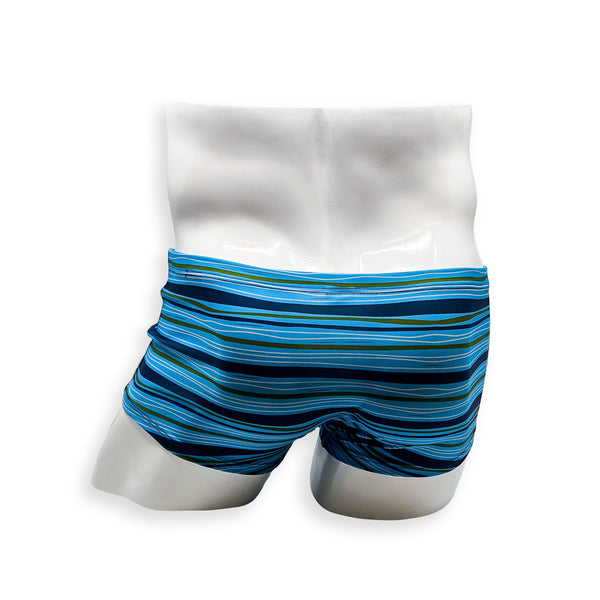 HAC Swim Tidal Stripe Box Cut Swim Trunk — rear