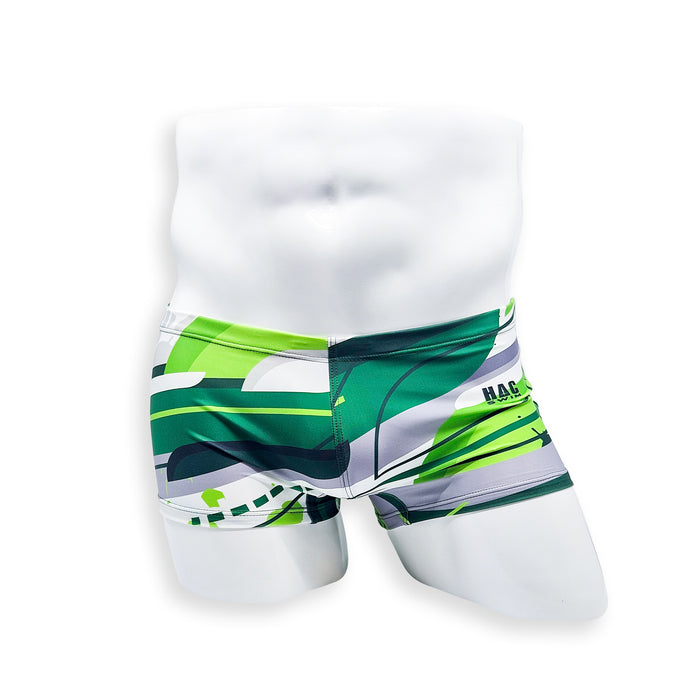 Box Cut Swim Trunk - Green Flash