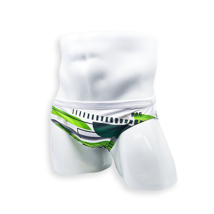 2 Inch Flat Front Swim Brief - Green Flash