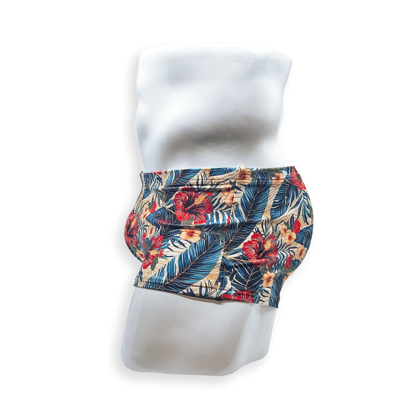 Box Cut Swim Trunk - Hibiscus