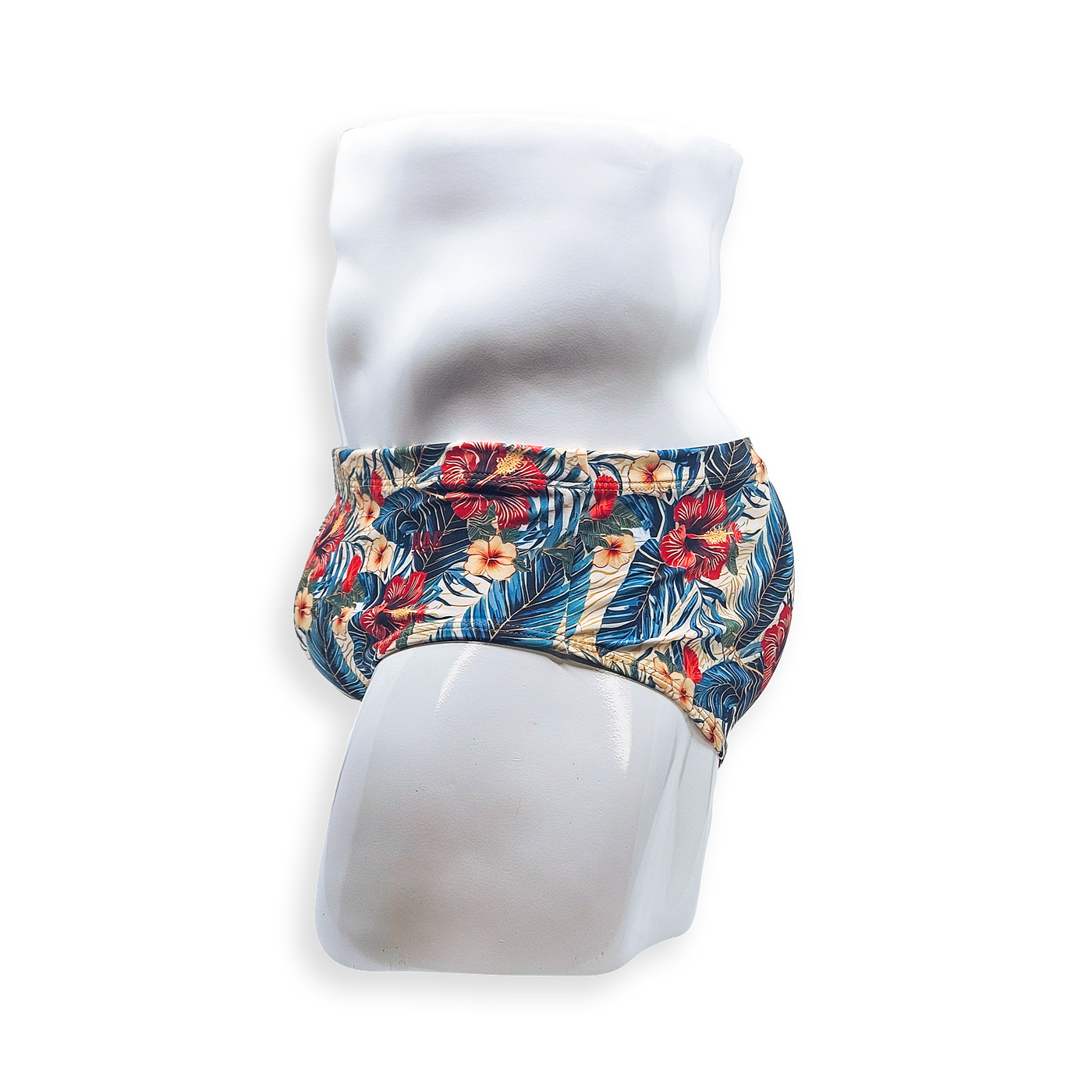 Vintage Cut Swim Brief - Hibiscus