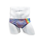 2 Inch Flat Front Swim Brief - Rainbow Trout