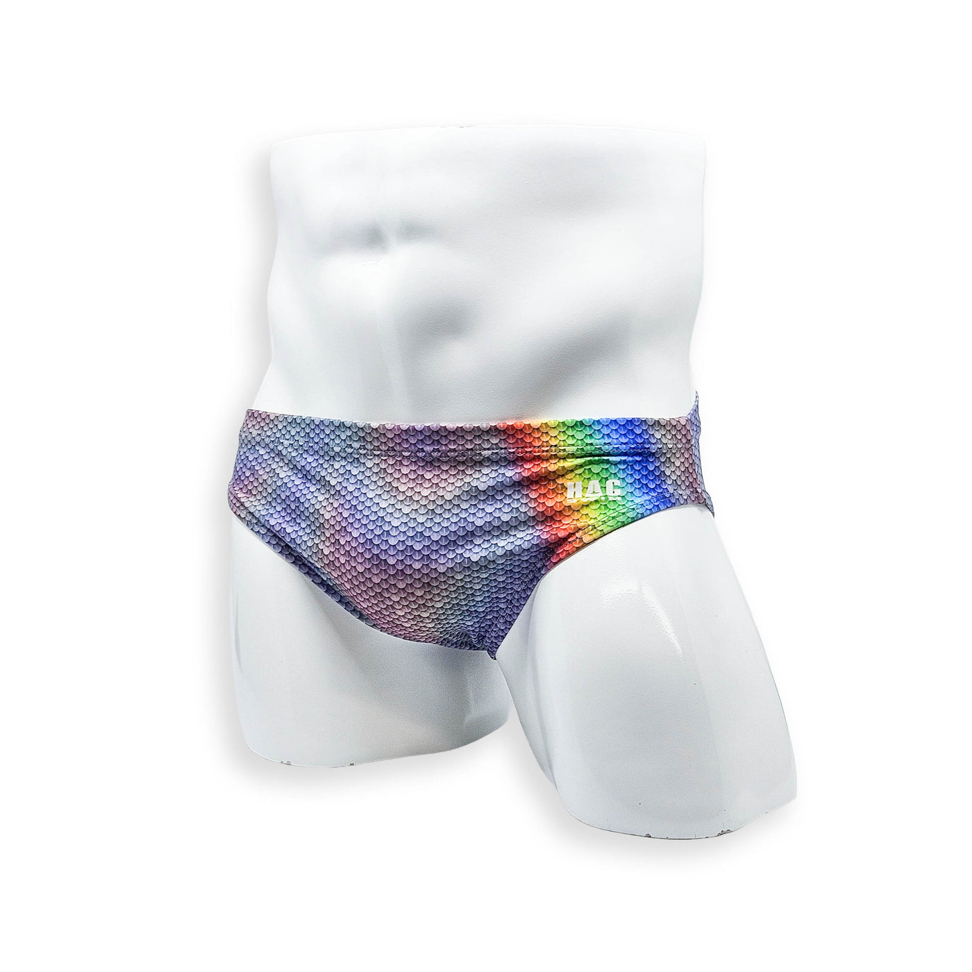 2 Inch Flat Front Swim Brief - Rainbow Trout