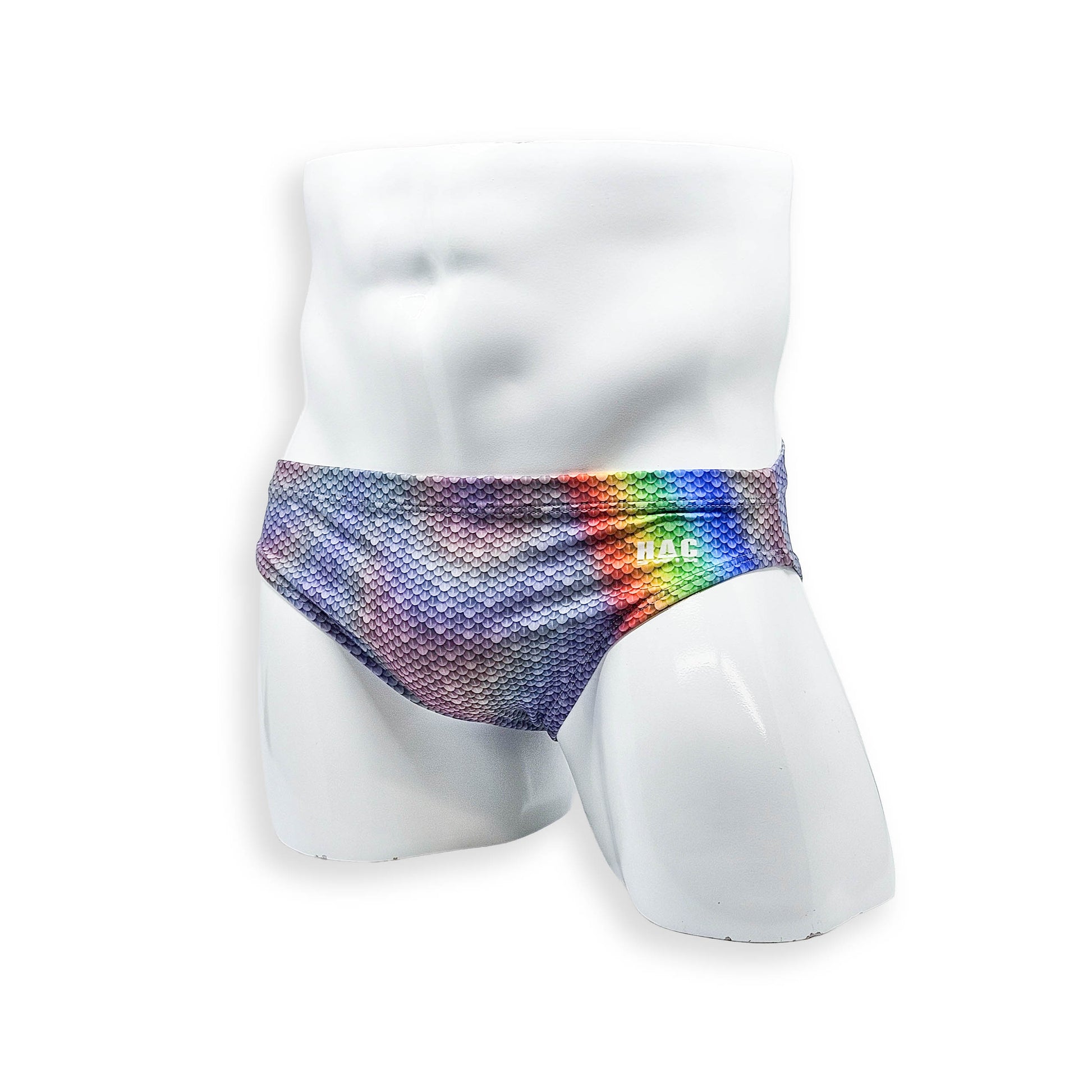 2 Inch Flat Front Swim Brief - Rainbow Trout