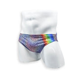 2 Inch Flat Front Swim Brief - Rainbow Trout