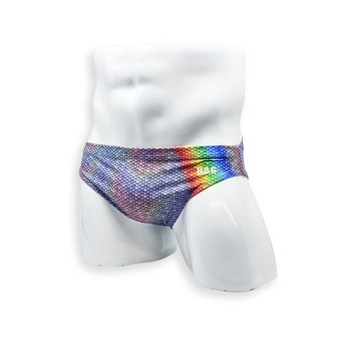 2 Inch Flat Front Swim Brief - Rainbow Trout