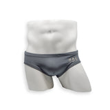 Mens Swimsuit Basic Swim Brief in Asphalt Grey for Swimming Aesthetic Bodybuilding Posing or Mens Pole Dance