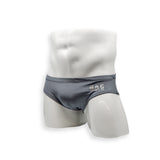 Mens Swimsuit Basic Swim Brief in Asphalt Grey for Swimming Aesthetic Bodybuilding Posing or Mens Pole Dance
