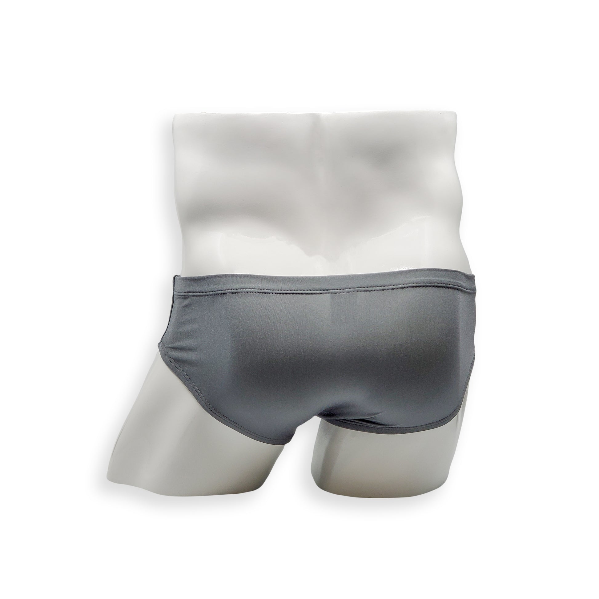 Mens Swimsuit Basic Swim Brief in Asphalt Grey for Swimming Aesthetic Bodybuilding Posing or Mens Pole Dance