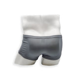 Mens Swimsuit Box Cut Swim Trunk in Asphalt Grey for Swimming Aesthetic Bodybuilding Posing or Mens Pole Dance