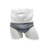 Mens Swimsuit 2 Inch Side Swim Brief in Asphalt Grey for Swimming Aesthetic Bodybuilding Posing or Mens Pole Dance