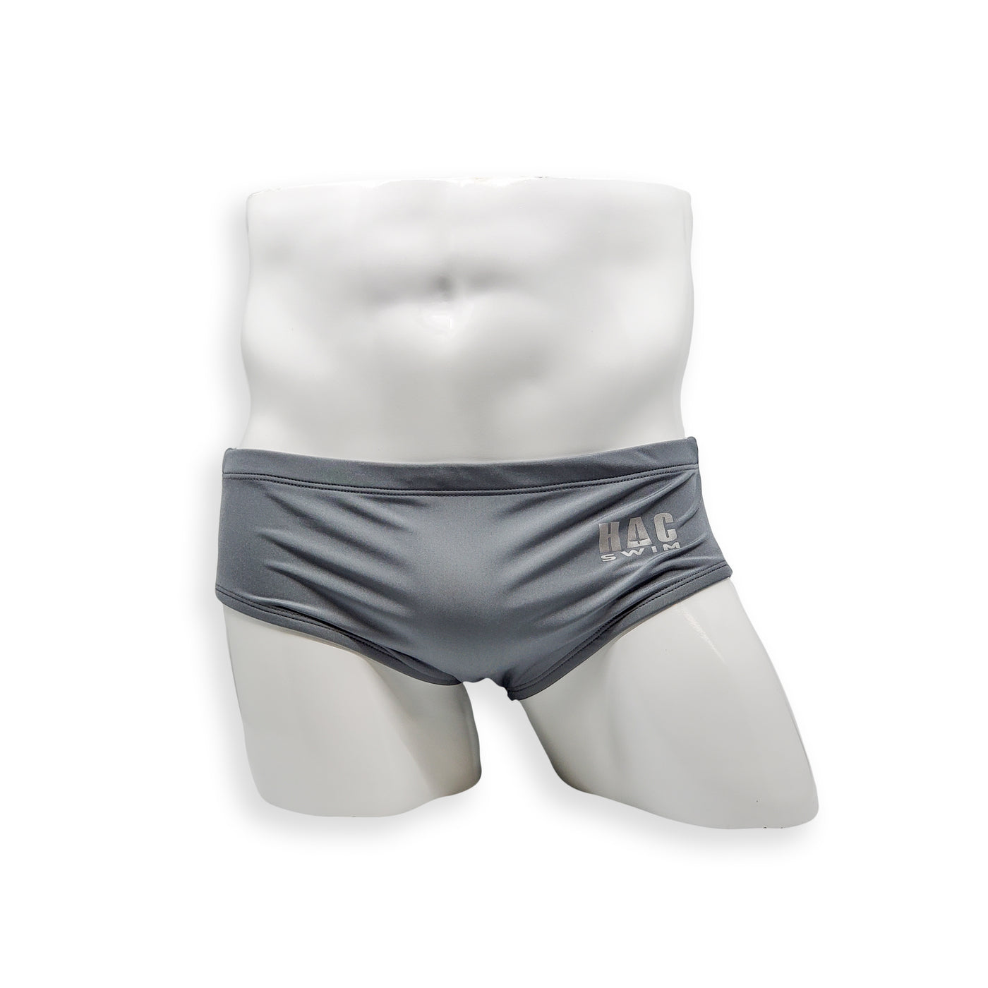 Mens Swimsuit Vintage Cut Swim Brief in Asphalt Grey for Swimming Aesthetic Bodybuilding Posing or Mens Pole Dance