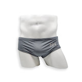 Mens Swimsuit Vintage Cut Swim Brief in Asphalt Grey for Swimming Aesthetic Bodybuilding Posing or Mens Pole Dance