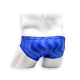 Mens Swimsuit Basic Swim Brief in Blue Wonder Print for Swimming Aesthetic Bodybuilding Posing or Mens Pole Dance