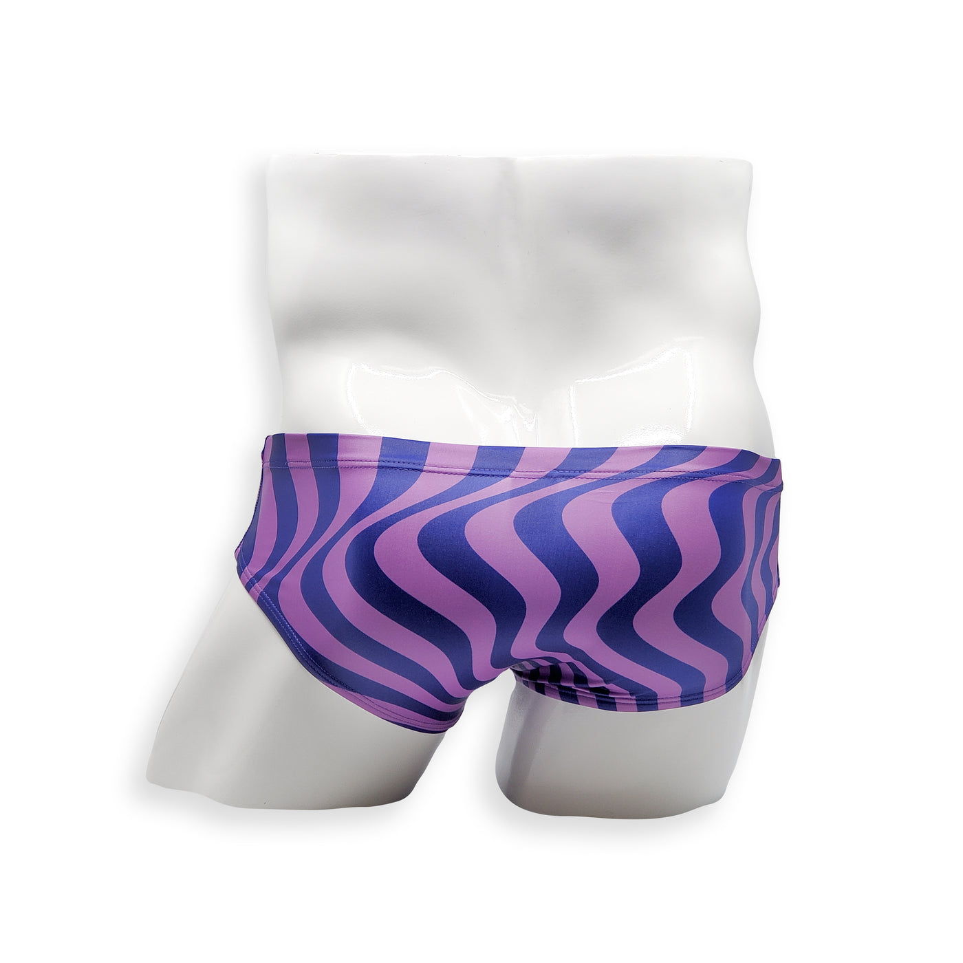 Mens Swimsuit Basic Swim Brief in Purple Wonder Print for Swimming Aesthetic Bodybuilding Posing or Mens Pole Dance
