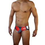 Basic Swim Brief - Red Hexagon