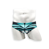 Mens Swimsuit Basic Swim Brief in Blue Butterfly Print for Swimming Aesthetic Bodybuilding Posing or Mens Pole Dance