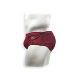 Mens Swimsuit Vintage Cut Swim Brief in Burgundy for Swimming Aesthetic Bodybuilding Posing or Mens Pole Dance