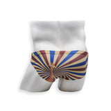 Mens Swimsuit 2 Inch Side Swim Brief in Circus Print for Swimming Aesthetic Bodybuilding Posing or Mens Pole Dance