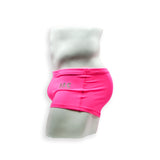 Mens Swimsuit Box Cut Swim Trunk in Electric Pink for Swimming Aesthetic Bodybuilding Posing or Mens Pole Dance