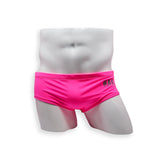 Mens Swimsuit Vintage Cut Swim Brief in Electric Pink for Swimming Aesthetic Bodybuilding Posing or Mens Pole Dance