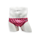 Mens Swimsuit 2 Inch Side Swim Brief in Pink Wonder Print for Swimming Aesthetic Bodybuilding Posing or Mens Pole Dance