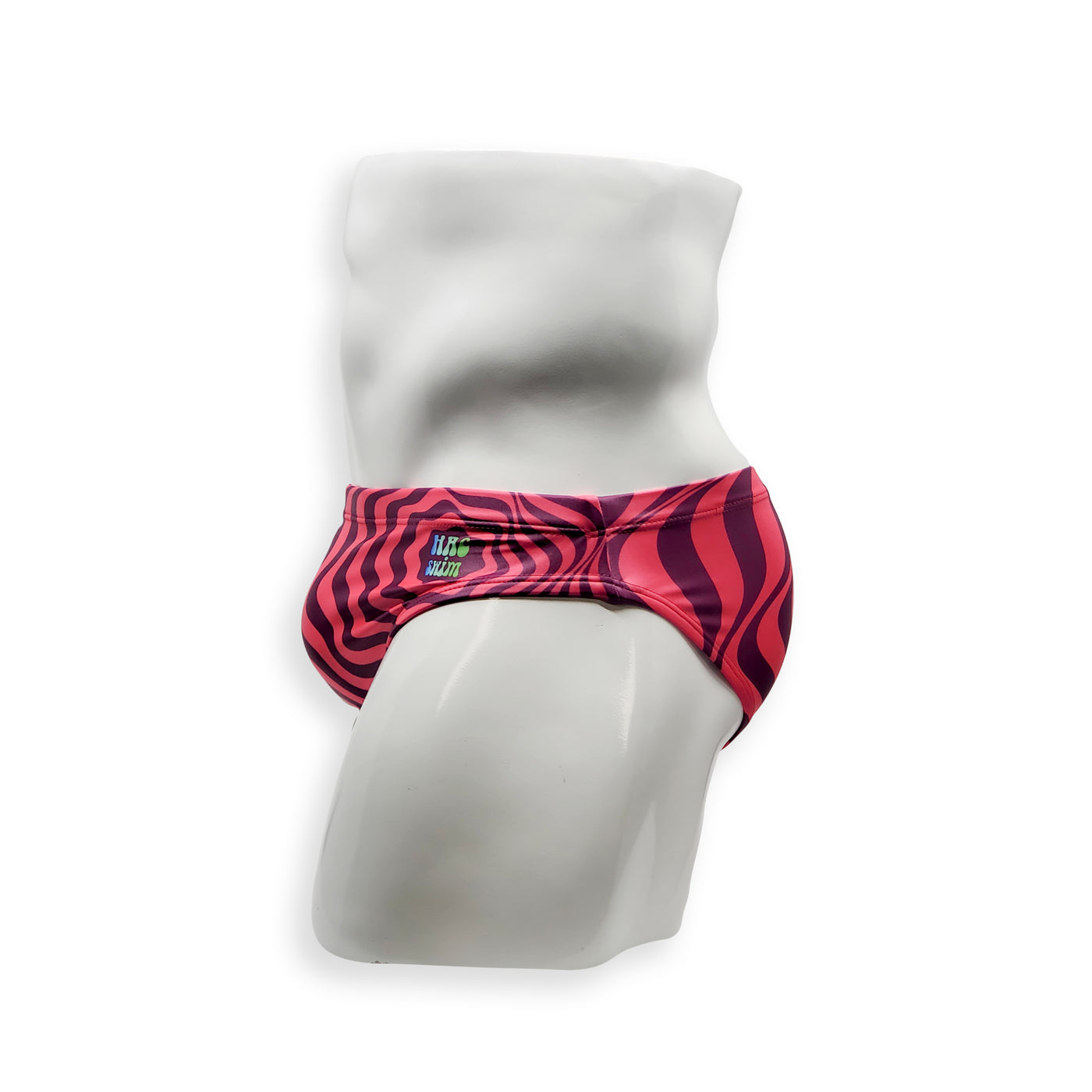 Mens Swimsuit 2 Inch Side Swim Brief in Pink Wonder Print for Swimming Aesthetic Bodybuilding Posing or Mens Pole Dance