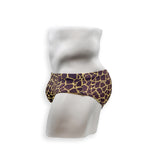 Mens Swimsuit Basic Swim Brief in Giraffe Print for Swimming Aesthetic Bodybuilding Posing or Mens Pole Dance