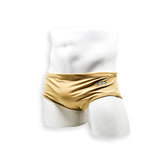 Mens Swimsuit Vintage Cut Swim Brief in Gold for Swimming Aesthetic Bodybuilding Posing or Mens Pole Dance