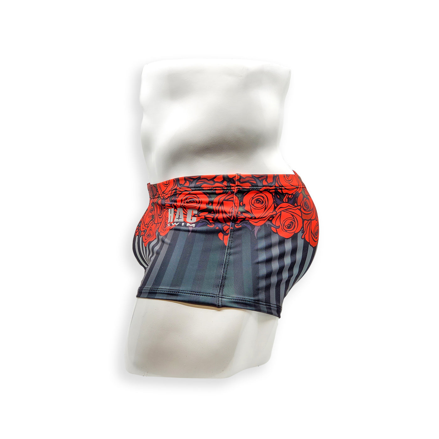 Mens Swimsuit Box Cut Swim Trunk in Night Circus Print for Swimming Aesthetic Bodybuilding Posing or Mens Pole Dance