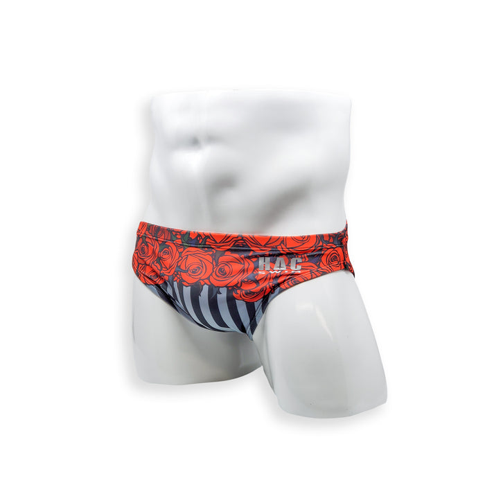 Mens Swimsuit 2 Inch Side Swim Brief in Night Circus Print for Swimming Aesthetic Bodybuilding Posing or Mens Pole Dance
