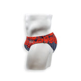 Mens Swimsuit 2 Inch Side Swim Brief in Night Circus Print for Swimming Aesthetic Bodybuilding Posing or Mens Pole Dance