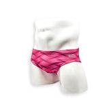 Basic Swim Brief - Wobbly Wave Pink